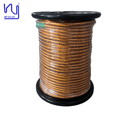 Taped Litz Wire 3000/38 AWG Max.O.D.8.23mm High Voltage Withstand Kapton Serving Litz Wire For Transformer 